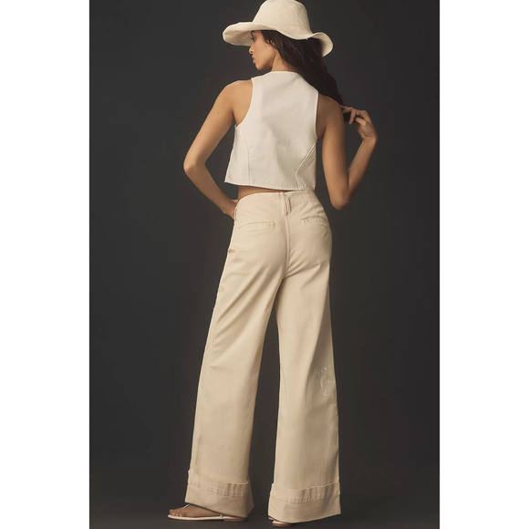 Anthropologie Pilcro Slouchy Splatter Chino Pants - New 28 waist - Picture 3 of 5